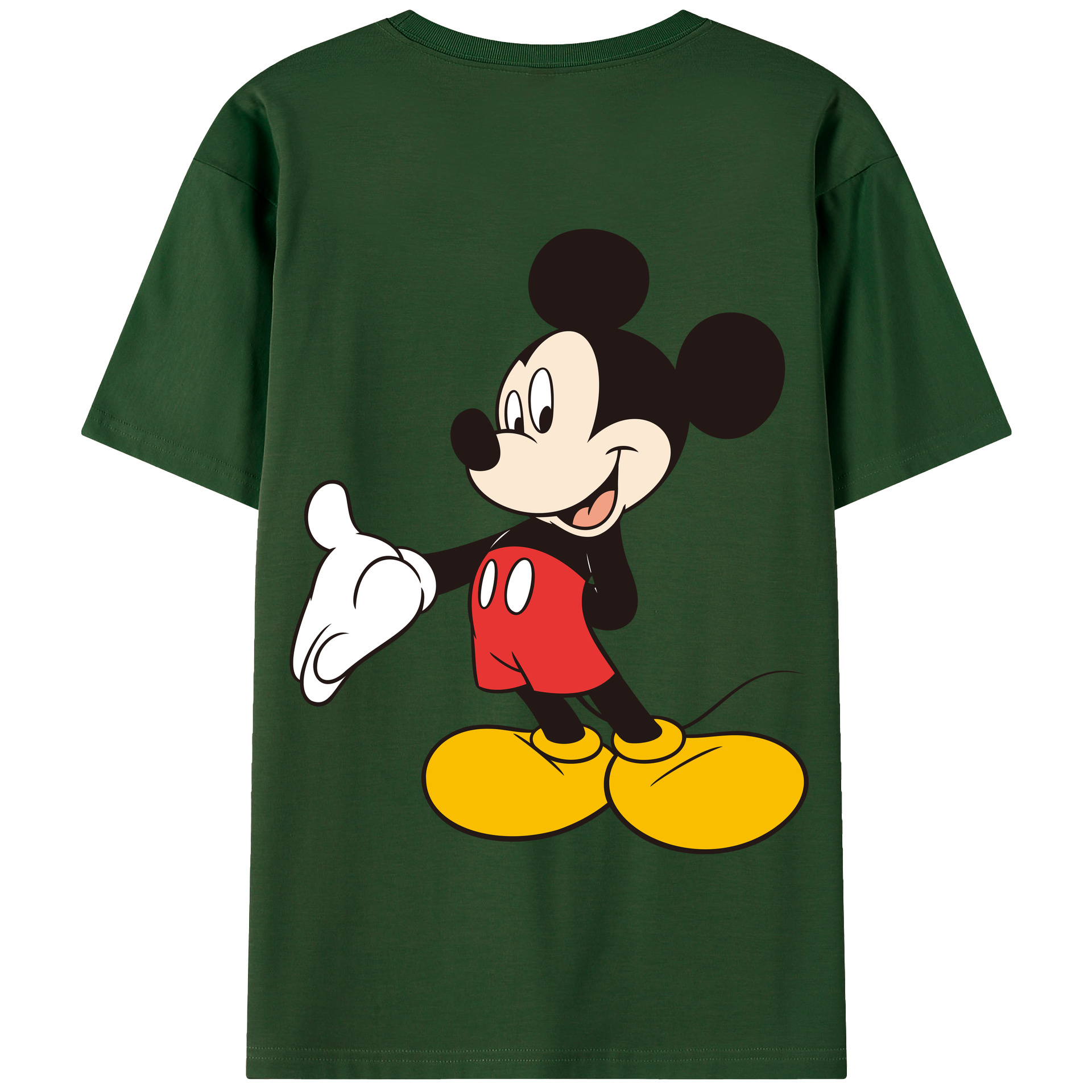 （画像用） ミッキーマウス Mickey Mouse 綿100％半袖Tシャツ（背面プリント）